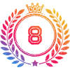 8 Number wreath