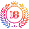 18 Number wreath