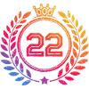 22 Number wreath