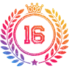 16 Number wreath