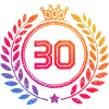 30 Number wreath