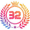 32 Number wreath