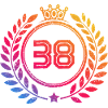 38 Number wreath