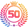 50 Number wreath