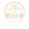 Birthday legendary since 1973 seal