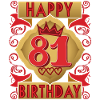 81° compleanno 81 anni detto, design vintage
