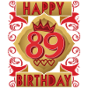 89th Birthday 89 Years Old Saying, Vintage Design
