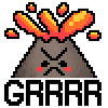 Wütender Pixel Vulkan