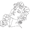 Woman with flower wreath