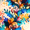 Colourful flower pattern