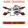 Grandpa trains archery