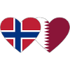 Norway Qatar Flag Heart