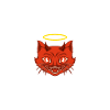 Ange et diable chat