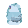 Petunias & Whale