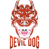 Devil dog with sharp teeth