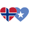 Norway Somalia Flag Heart