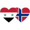 Syria Norway Flag Heart