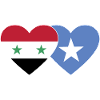 Syria Somalia Flag Heart