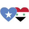 Somalia Syria Flag Heart