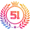 51 Number wreath