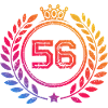 56 Number wreath