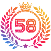58 Number wreath