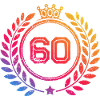 60 Number wreath