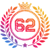 62 Number wreath