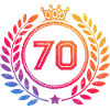 70 Number wreath