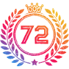 72 Number wreath