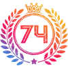 74 Number wreath