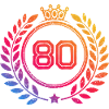 80 Number wreath