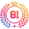 81 Number wreath