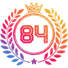 84 Number wreath