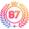 87 Number wreath
