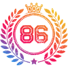86 Number wreath