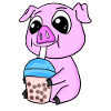 Pork Bubble tea Motif
