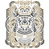 Golden samurai mask