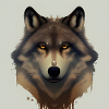 Wolfsgesicht Porträt