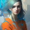 Belle femme aquarelle