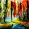 Waldquell-Aquarell