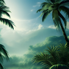 Palm tree holiday nature