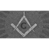 Masonic, black and white mosaic.