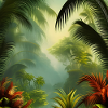 Exotic jungle artwork