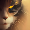 Scary cat face