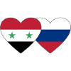 Syria Russia Flag Heart
