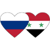 Russia Syria Flag Heart