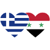Greece Syria Flag Heart