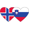 Norway Slovenia Flag Heart