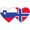 Slovenia Norway Flag Heart